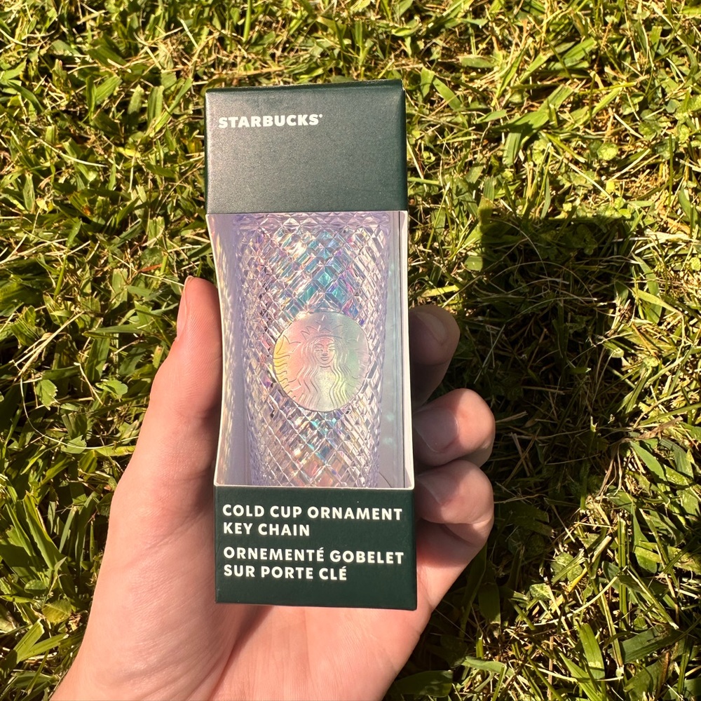 Iridescent Jeweled Starbucks Keychain